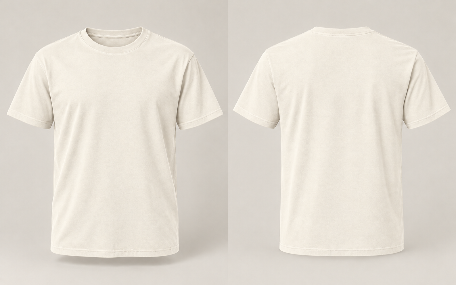 T-shirt bianco sporco senza modello, marchio petrolio